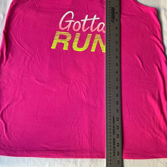 Danskin Now Loose Fit Women’s Sleeveless Tank Top Size L, Pink, Gotta Run - Picture 3 of 6